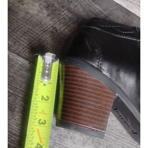 Earth Women's Size 8 Lina Austin Black Leather Ankle Boots - Picture 5 of 8